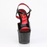 Preto 18 cm SKY-309 glitter plataforma sandálias mulher