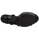 Preto 18 cm SKY-309MG Glitter Plataforma Salto Agulha