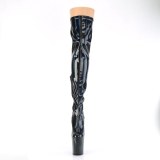 Preto 20 cm FLAMINGO-3000HWR Holograma botas overknee de saltos pole dance