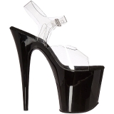 Preto 20 cm FLAMINGO-808 Plataforma Salto Agulha