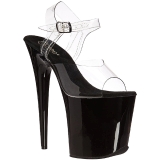 Preto 20 cm FLAMINGO-808 Plataforma Salto Agulha