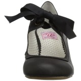 Preto 6,5 cm WIGGLE-32 retro vintage sapatos maryjane com salto grosso
