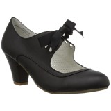 Preto 6,5 cm WIGGLE-32 retro vintage sapatos maryjane com salto grosso