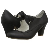 Preto 6,5 cm WIGGLE-32 retro vintage sapatos maryjane com salto grosso