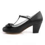 Preto 6,5 cm retro vintage WIGGLE-50 Pinup sapatos scarpin com salto grosso