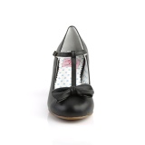 Preto 6,5 cm retro vintage WIGGLE-50 Pinup sapatos scarpin com salto grosso