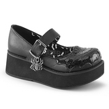 Preto 6 cm DemoniaCult SPRITE-05 sapatos plataforma góticos