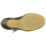 Preto 7,5 cm retro vintage FLAPPER-11 Pinup sapatos scarpin com saltos baixos