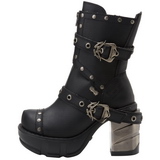 Preto 9 cm SINISTER-201 botinha de mulher plataforma alternativos