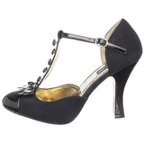 Preto Camurca 10 cm SMITTEN-10 Rockabilly sapatos scarpin salto alto