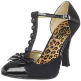 Preto Camurca 10 cm SMITTEN-10 Rockabilly sapatos scarpin salto alto