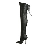 Preto Couro 13 cm LEGEND-8899 bota acima do joelho