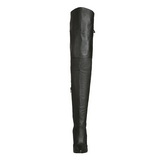 Preto Couro 13 cm LEGEND-8899 bota acima do joelho