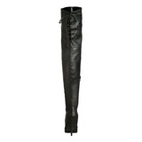 Preto Couro 13 cm LEGEND-8899 bota acima do joelho