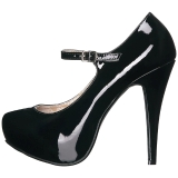 Preto Envernizado 13,5 cm CHLOE-02 numeros grandes scarpin mulher