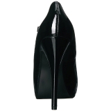 Preto Envernizado 13,5 cm CHLOE-02 numeros grandes scarpin mulher