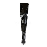 Preto Envernizado 13 cm COURTLY-3012 Botas altas pleaser