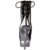 Preto Grade 16 cm Pleaser DELIGHT-1018MSH Plataforma Botinha Cano Curto