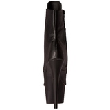 Preto Imitação Couro 18 cm ADORE-1021 botinha plataforma salto alto