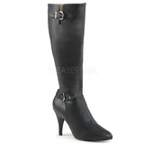 Preto Imitação couro 10 cm DREAM-2030 numeros grandes botas mulher