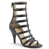 Preto Imitação couro 10 cm DREAM-438 numeros grandes botinha mulher