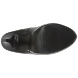 Preto Imitação couro 13,5 cm CHLOE-02 numeros grandes scarpin mulher