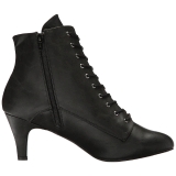 Preto Imitação couro 7,5 cm DIVINE-1020 numeros grandes botinha mulher