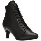 Preto Imitação couro 7,5 cm DIVINE-1020 numeros grandes botinha mulher
