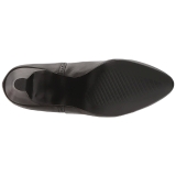 Preto Imitação couro 7,5 cm DIVINE-1050 numeros grandes botinha mulher