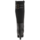 Preto Imitação couro 7,5 cm DIVINE-2018 numeros grandes botas mulher