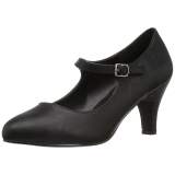 Preto Imitação couro 8 cm DIVINE-440 Scarpin Saltos Altos para Homens