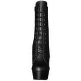 Preto Imitação de couro 15,5 cm DELIGHT-1020 Plataforma Botinha Cano Curto