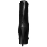 Preto Imitação de couro 15,5 cm DELIGHT-1020 Plataforma Botinha Cano Curto