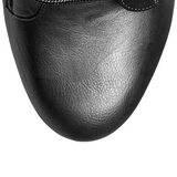 Preto Imitação de couro 15,5 cm DELIGHT-1020 Plataforma Botinha Cano Curto