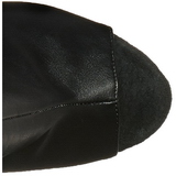 Preto Imitação de couro 18 cm ADORE-1019 botinha com franjas salto alto