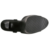 Preto Imitação de couro 20 cm Pleaser XTREME-809 Saltos Altos Plataforma