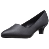 Preto Imitação de couro 5 cm FAB-420W Scarpin Saltos Altos para Homens