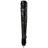 Preto Lantejoulas 15 cm PLEASER BLONDIE-R-3011 bota acima do joelho
