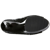 Preto Lantejoulas 15 cm PLEASER BLONDIE-R-3011 bota acima do joelho