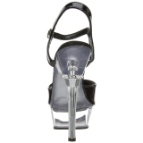Preto Transparente 14 cm ALLURE-609 Stiletto Salto Agulha