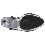 Preto Transparente 14 cm ALLURE-609 Stiletto Salto Agulha