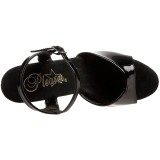 Preto Transparente 18 cm Pleaser SKY-309 Plataforma Salto Agulha