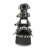 Preto Vegan 9 cm ASHES-70 lolita botinha com salto grosso plataforma