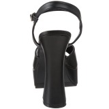 Preto Vegano 13 cm DOLLY-09 Saltos Altos para Homens