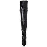 Preto Vegano 13 cm ELECTRA-3028 Botas Ate A Coxa para Homens