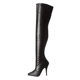Preto Vegano 13 cm SEDUCE-3010 Botas Ate A Coxa para Homens