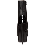 Preto Vegano 15,5 cm DELIGHT-1016 Botinha Feminino Open Toe