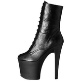 Preto Vegano 18 cm XTREME-1020 botinha com plataforma salto alto