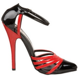 Preto Vermelho 15 cm DOMINA-412 calçados femininos com salto alto