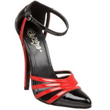 Preto Vermelho 15 cm DOMINA-412 calçados femininos com salto alto